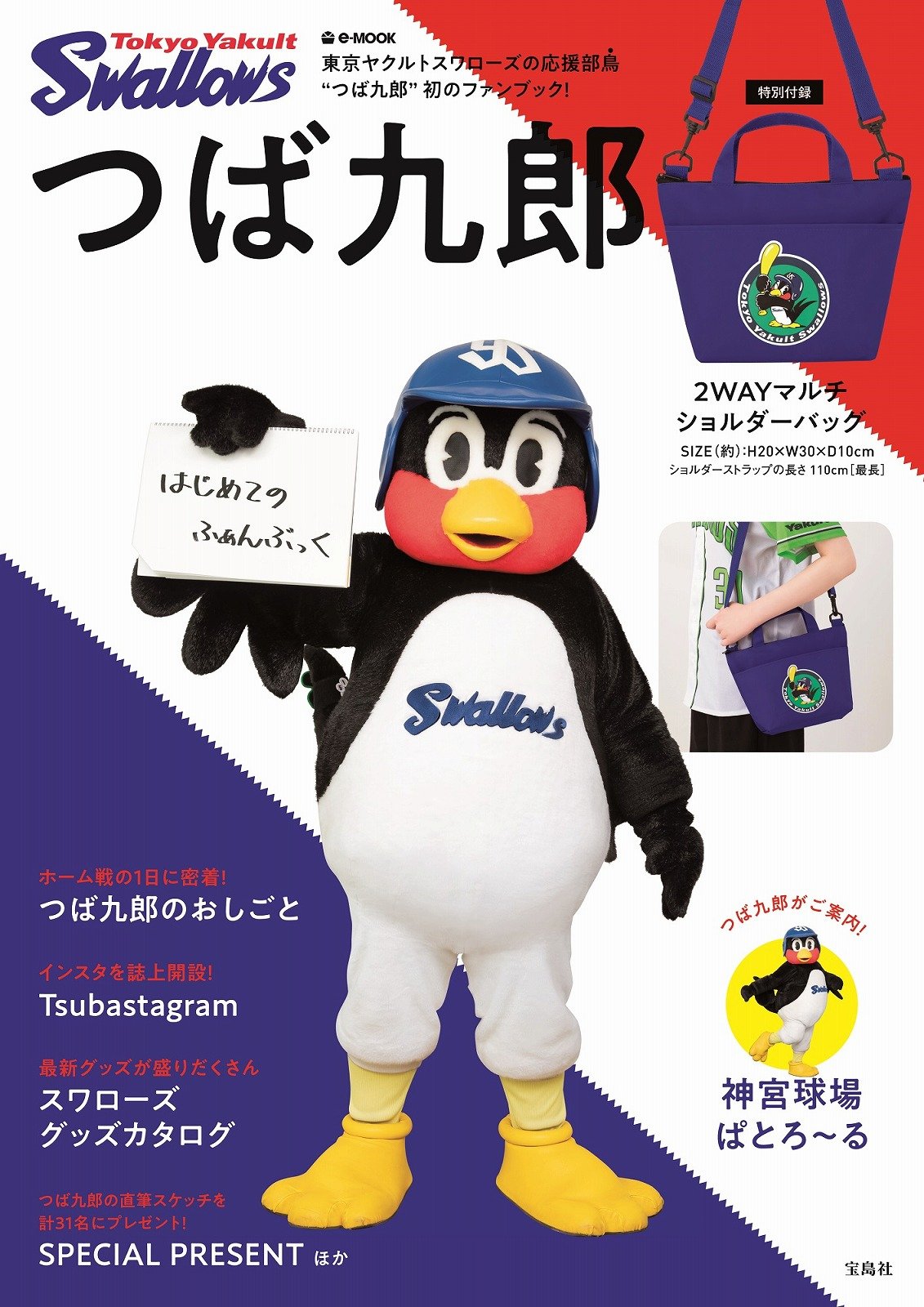 つば九郎のムック本「つば九郎 はじめてのふぁんぶっく」研二登場!